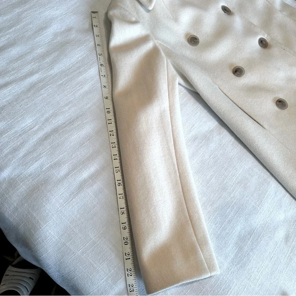 J. Crew Wool Pea Coat Ivory XS - Picture 10 of 12